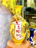  Bình hút lộc đắp nổi dát vàng Vinh hoa phú quý 