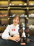  Cặp Đèn Thờ Gỗ Mun Hoa Cao Cấp 