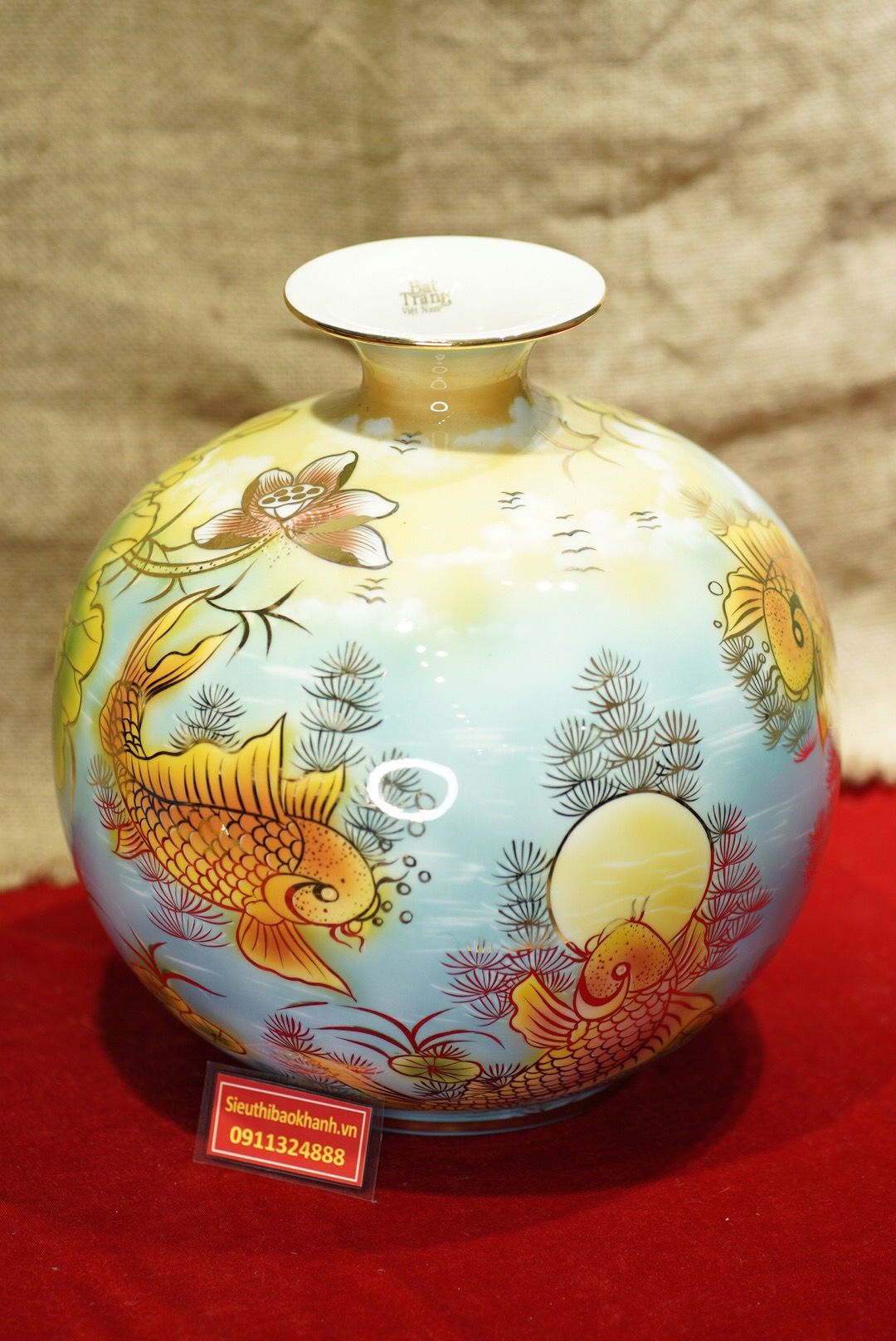  BÌNH HÚT TÀI LỘC CÁ CHÉP TRÔNG TRĂNG 