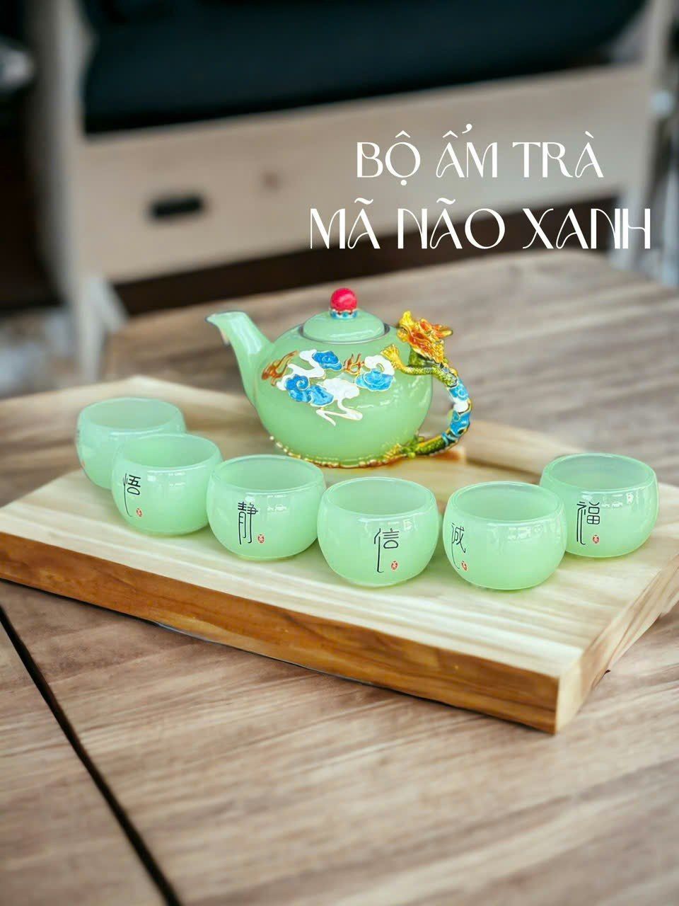  BỘ ẤM CHÉN MÃ NÃO 