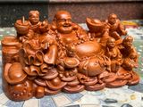  Dilặc ngũ phúc để bàn  Gỗ hương đá liền khối Đục sắc nét mặt hoan hỉ 
