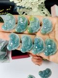  Mặt dây phật di lặc lam ngọc jade A cầm bình hồ lô như ý và túi tiền 