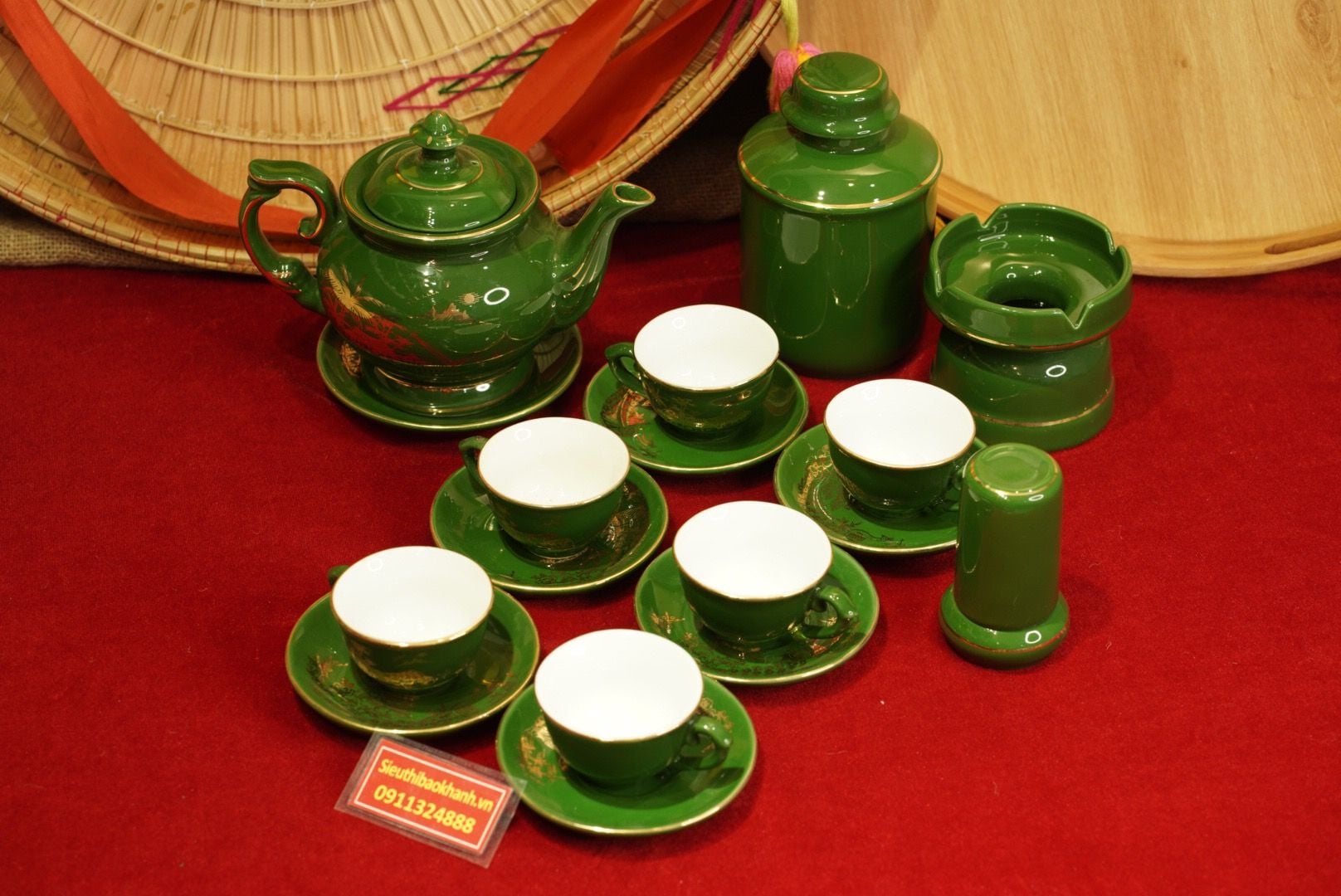  COMBO ẤM CHÉN NGỌC XANH 