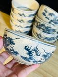  Bát Cúng Cơm Thờ Bát Men Rạn  Hoạ Tiết Rồng Phượng Mặt Nguyệt 