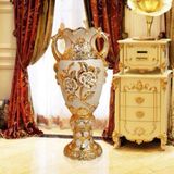  Bình gốm dát vàng hoa nổi BKCECN-9246 