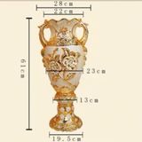  Bình gốm dát vàng hoa nổi BKCECN-9246 
