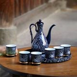  Bộ bình rót rượu men xanh hoa sen BKCECN-9248 