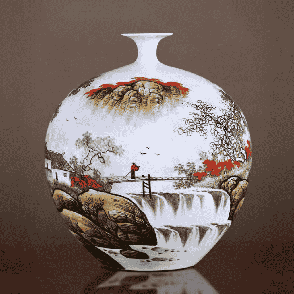  BÌNH GỐM TRÁNG MEN TRANG TRÍ BKCEVN-9025 