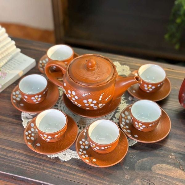  Bộ Ấm Chén Gốm Sứ Bát Tràng Tử Sa Cao Cấp BKCEVN-9106 