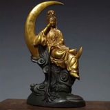  Tượng đồng Quan Âm tọa nguyệt BKMECN-9131 