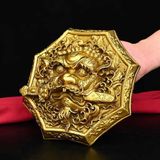 Mặt hổ phù ngậm kiếm bằng đồng BKMECN-9141 