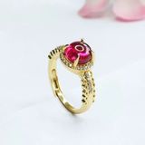  Nhẫn đá đỏ nữ quý phái kiểu dáng hoàng gia BKSTCN-9213 