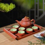  Bộ Ấm Trà Tử Sa Đỏ Hoa Phù Dung – Nghệ Thuật Trà Đạo & Quà Tặng Cao Cấp BKCEVN-8070 