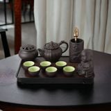  Bộ Ấm Trà Tử Sa Đỏ Hoa Phù Dung – Nghệ Thuật Trà Đạo & Quà Tặng Cao Cấp BKCEVN-8070 