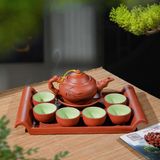  Bộ Ấm Trà Tử Sa Đỏ Hoa Phù Dung – Nghệ Thuật Trà Đạo & Quà Tặng Cao Cấp BKCEVN-8070 