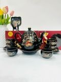  Bộ ấm chén Bát Tràng cao cấp Vinh Hoa Phú Quý dáng chung cao dung tích 600ml 