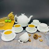  [Giá rẻ] Bộ ấm chén Bát Tràng in logo quà tặng doanh nghiệp 500ml 