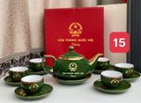  Bộ Ấm Chén Bát Tràng In Logo Kỉ Niệm Cao Cấp 