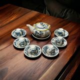  BỘ ẤM CHÉN MEN RẠN BÁT TRÀNG 