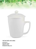  Cốc Sứ Trắng Bát Tràng Cao Cấp + Nắp+ In Chữ + Hộp Giấy + Hộp Xi Siêu Đẹp và Đa Dạng Mẫu Mã 