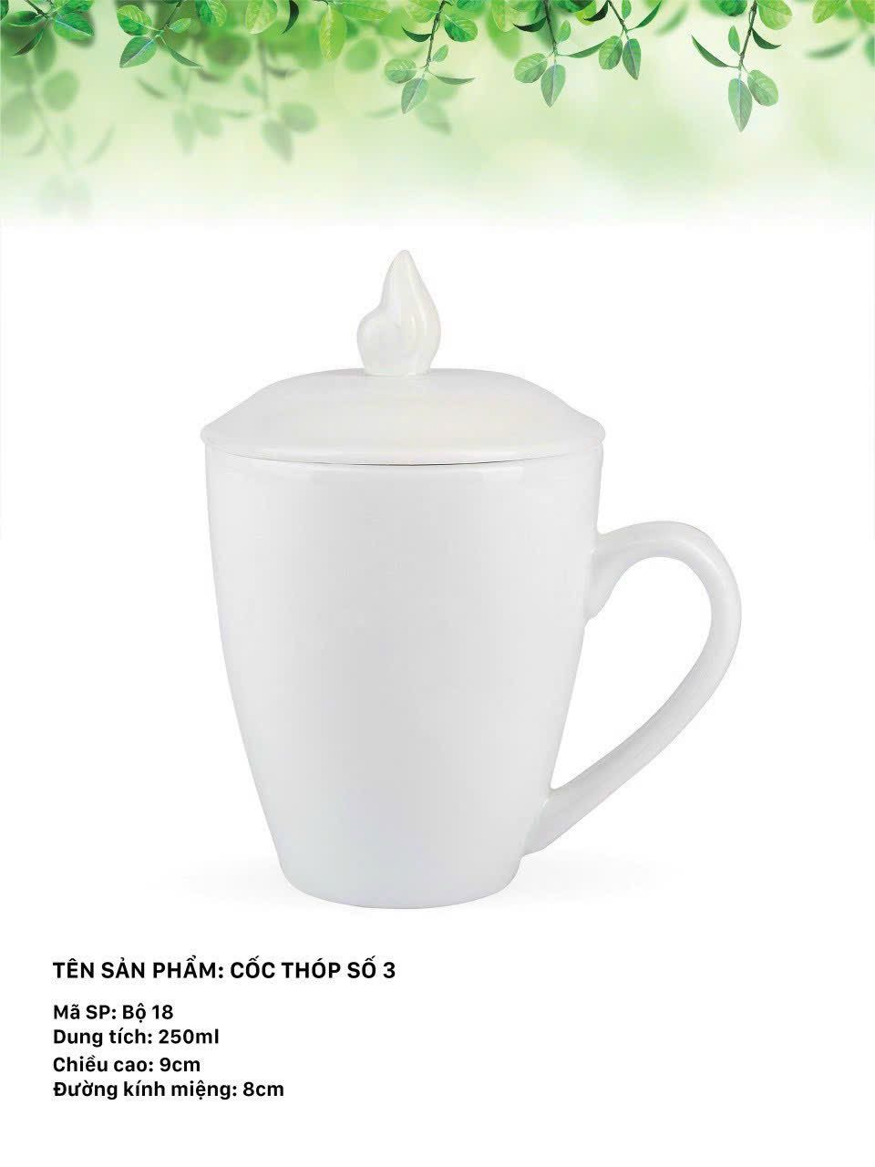  Cốc Sứ Trắng Bát Tràng Cao Cấp + Nắp+ In Chữ + Hộp Giấy + Hộp Xi Siêu Đẹp và Đa Dạng Mẫu Mã 