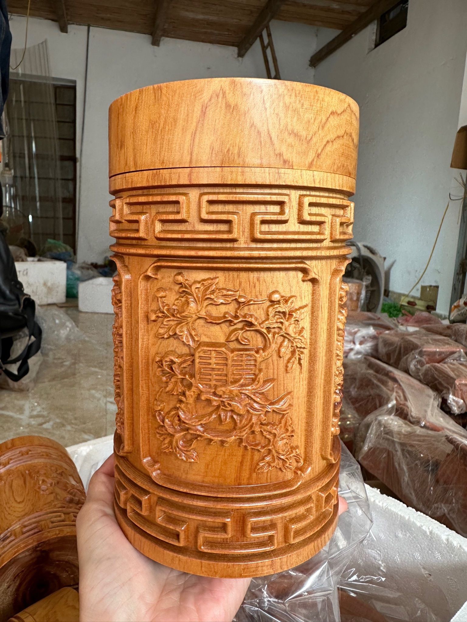  HỘP TRÀ GỖ BÁCH XANH 