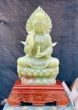  Ngài Quan Thế Âm Bồ Tát Chất Ngọc Onyx Xanh 
