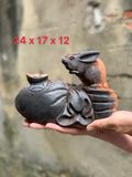  Thỏ ngọc Chất gỗ trắc đen đỏ 
