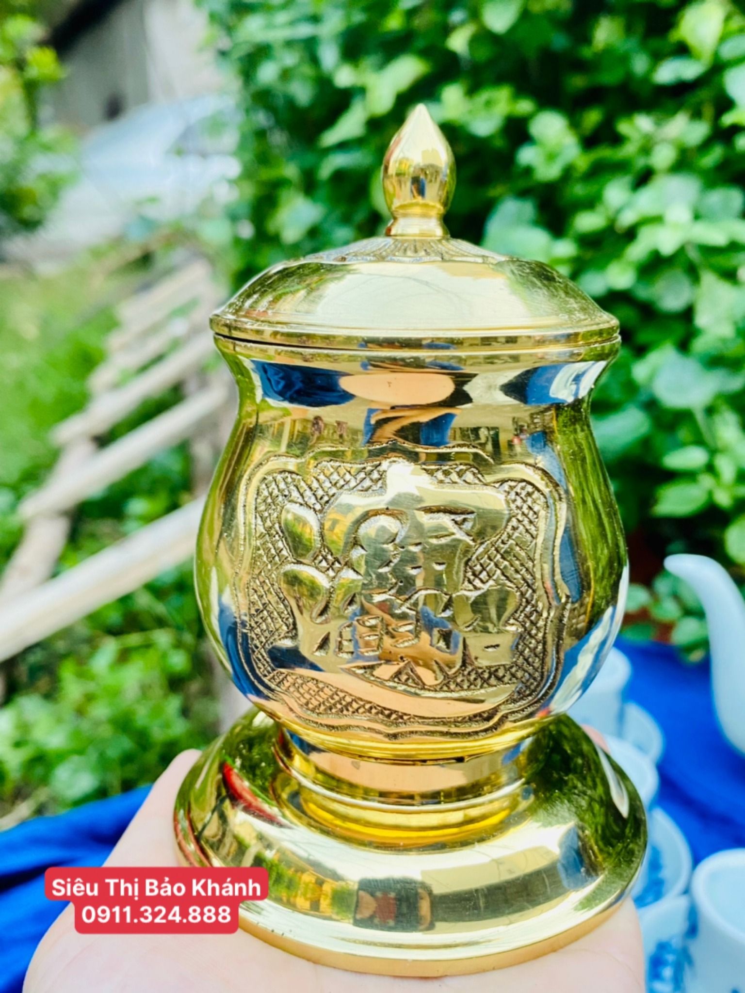  hũ đựng muối gạo bằng hợp kim đồng cao cấp 