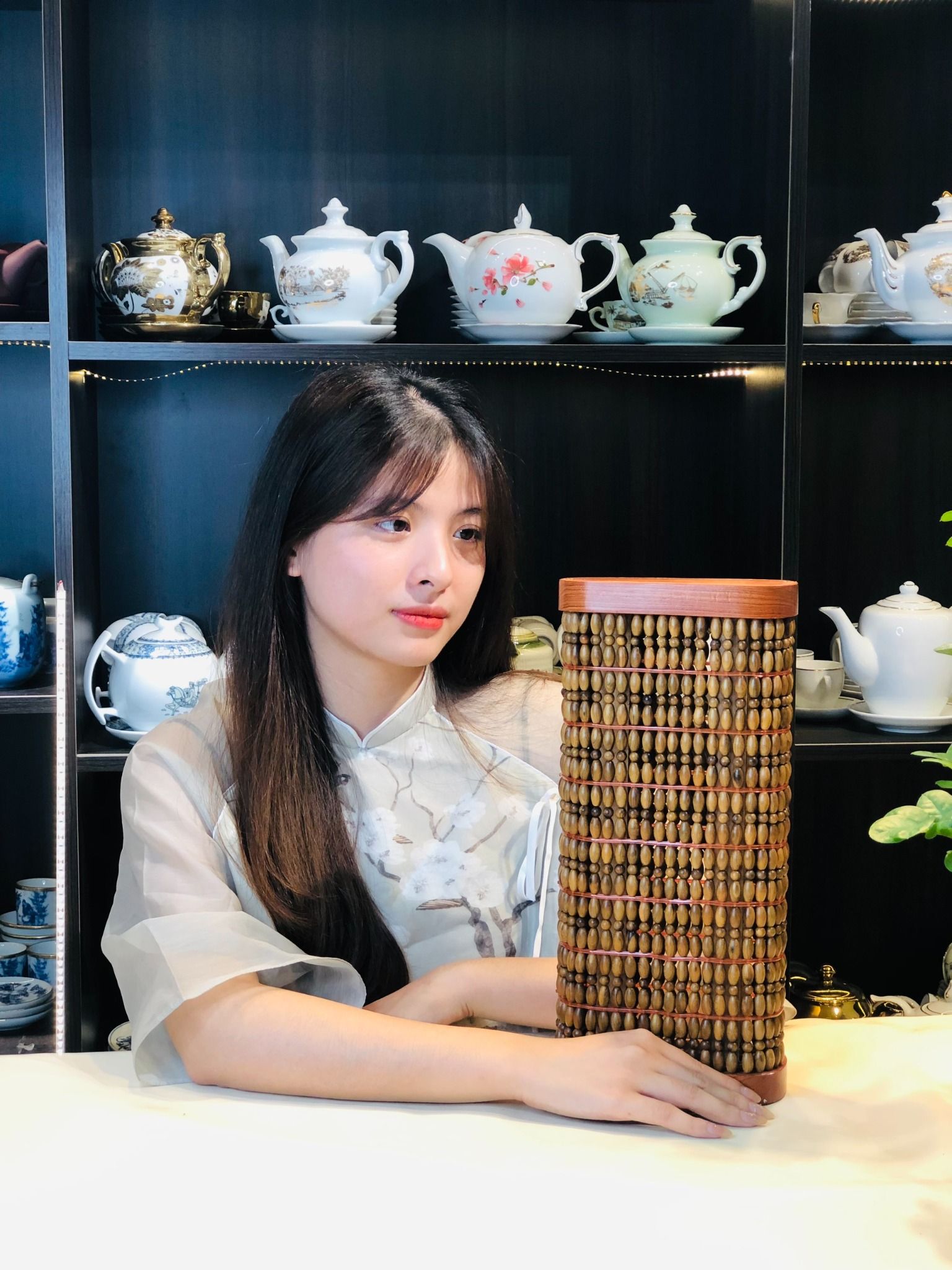  Gối Hạt Gỗ Bách Xanh Hình Quả Trám 