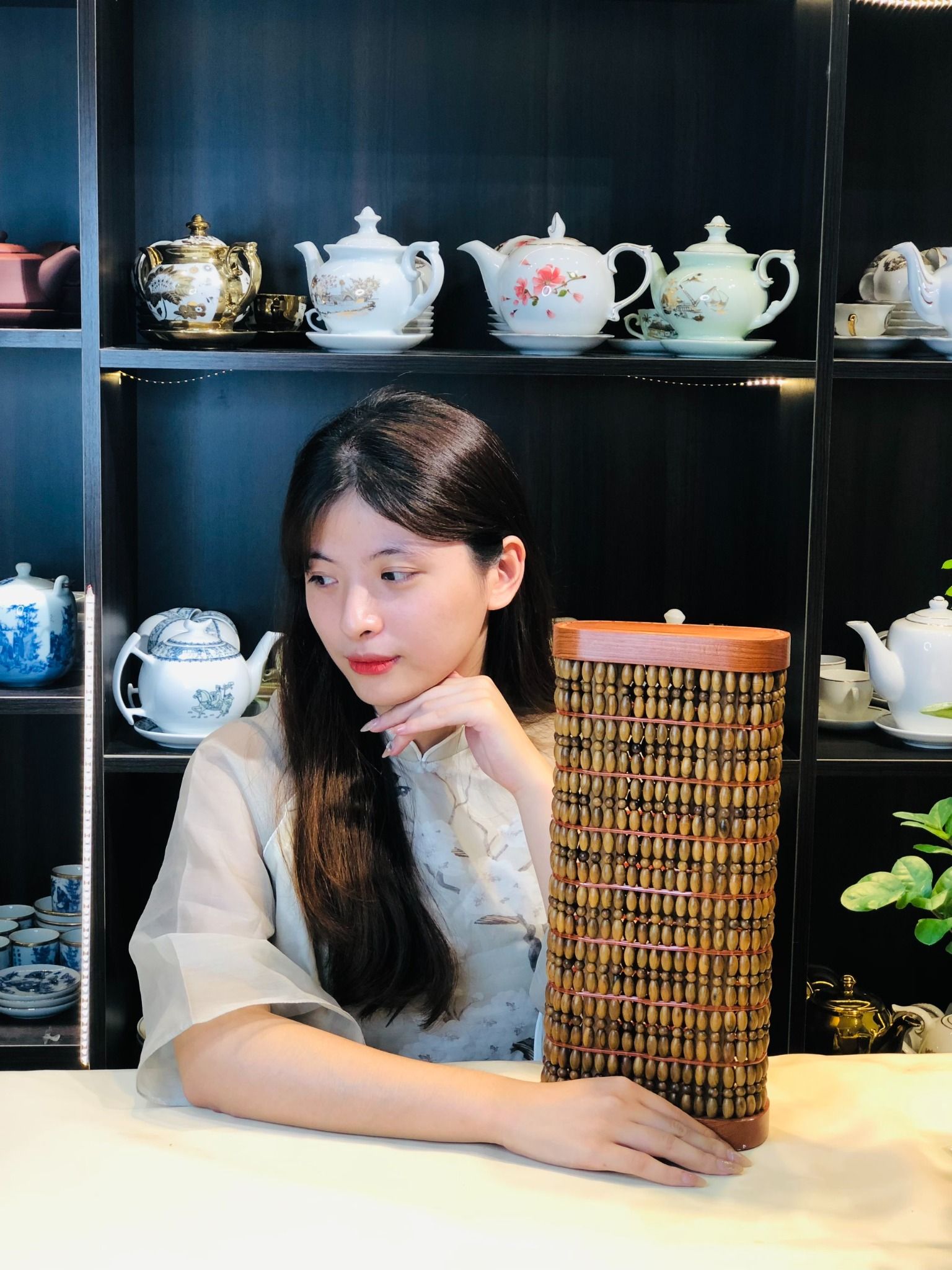  Gối Hạt Gỗ Bách Xanh Hình Quả Trám 