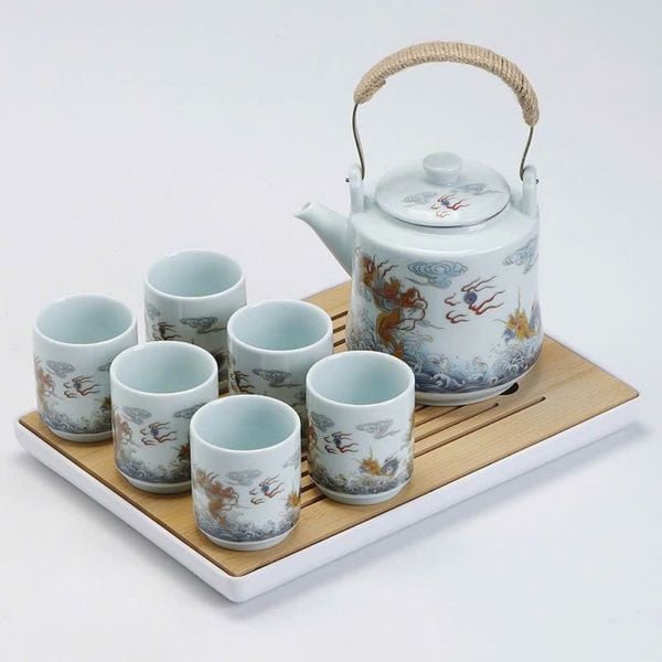  Bộ ấm chén họa tiết sơn thủy BKCECN-9102 