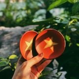  Bộ ấm chén đỏ in cờ Việt Nam BKCEVN-9131 