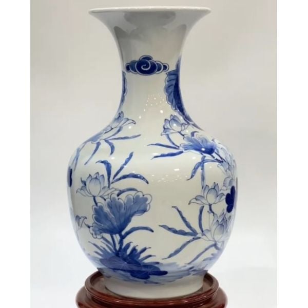  Bình gốm tài lộc dáng tỏi vẽ tay BKCEVN-9165 