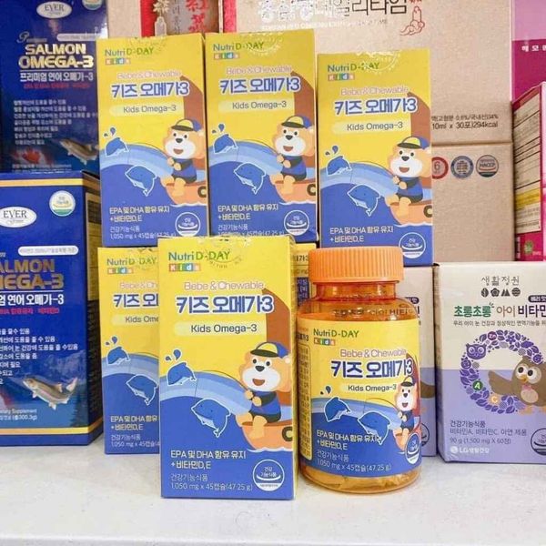  Viên uống Omega 3 Nutri D-Day Baby & Kids Hàn Quốc chính hãng BKHEKR-9128 
