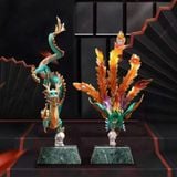  Đồ thủ công bằng đồng thau hình rồng và phượng BKMECN-9108 