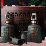  Bộ Bình Rượu Gốm Họa Tiết Chuông Cổ BKMECN-9120 