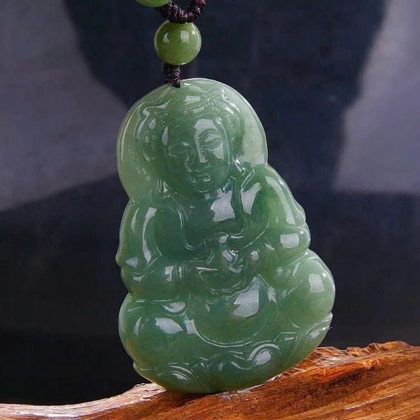  MẶT DÂY QUAN ÂM NGỌC XANH ĐẬM BKSTCN-9123 