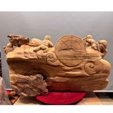  Tượng di lặc ngũ phúc gỗ ngọc am liền khối BKWOVN-9093 