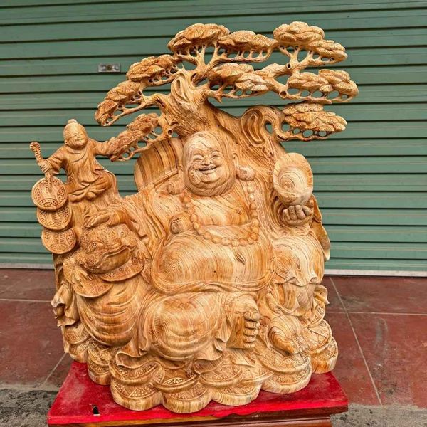  Cụ di lặc ngồi tùng ngọc am đỏ BKWOVN-9095 