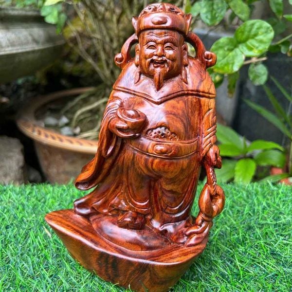  Tác phẩm cụ thần tài gỗ sưa BKWOVN-9103 