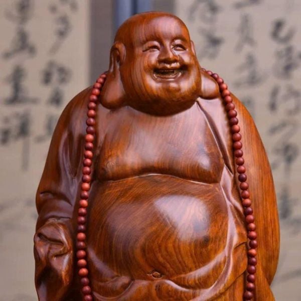  Tượng di lặc gỗ hương BKWOVN-9132 