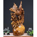  Tượng Phượng hoàng Gỗ nu ngọc am BKWOVN-9138 