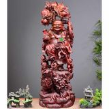  Di lạc vác cành đào gỗ tử đàn BKWOVN-9139 