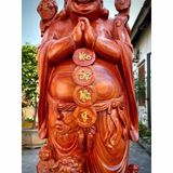  Tác phẩm Di Lặc Chúc Phúc gỗ hương đỏ BKWOVN-9150 