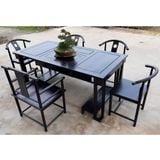  Bộ Bàn Trà Gỗ Treo Phun Màu Đen Sang Trọng BKWOVN-9178 