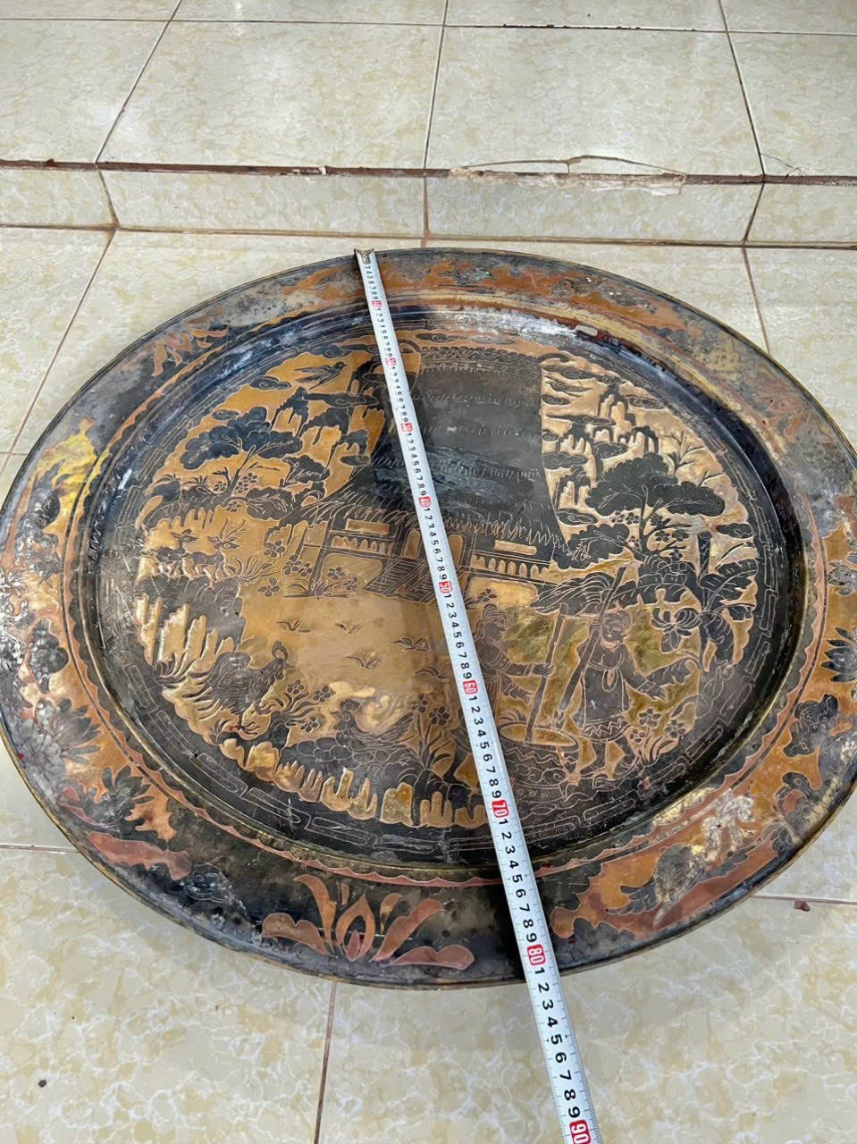  Mâm Đồng Nhà Sàn Tây Nguyên Trạm Cũ Siêu Đẹp 