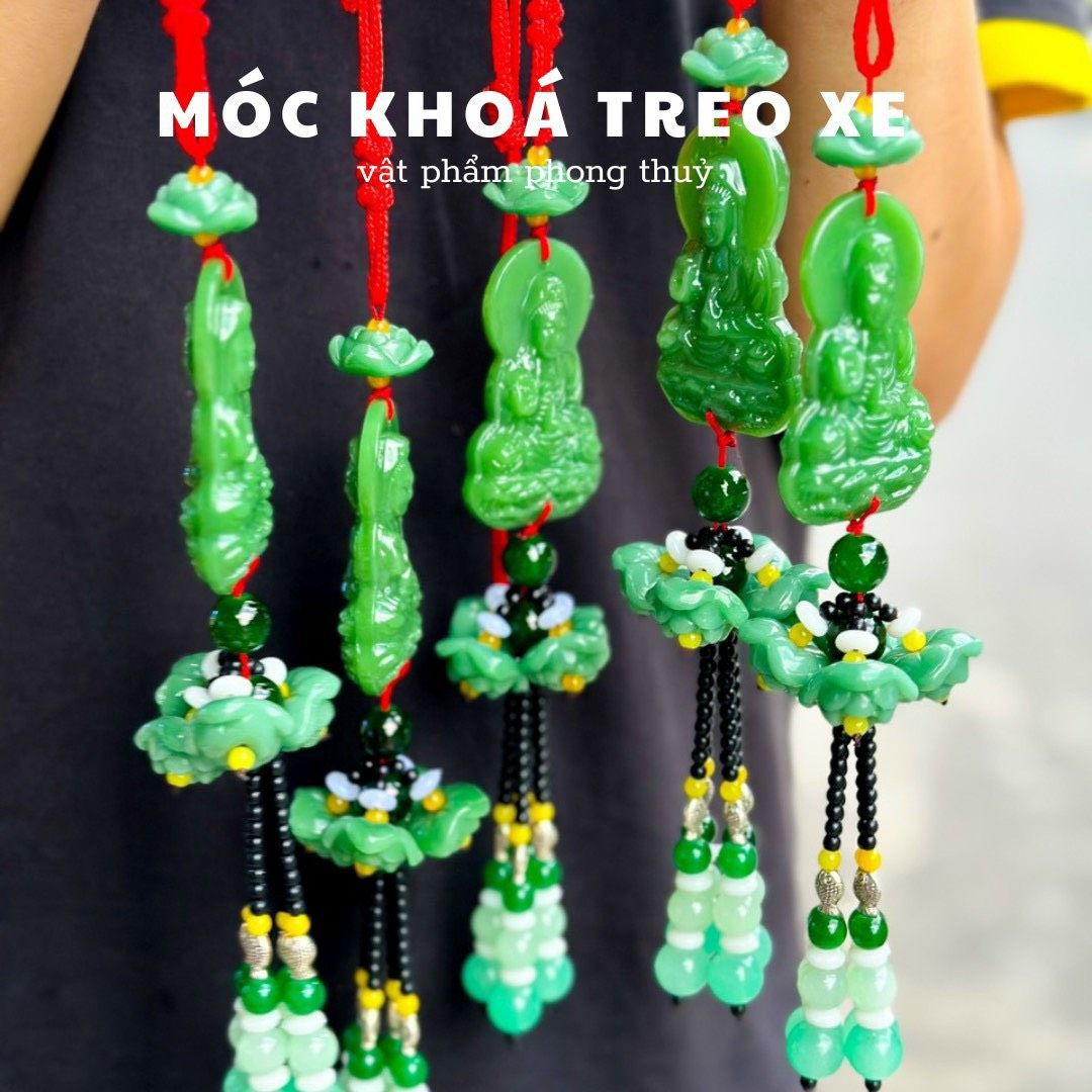  Móc Khoá Treo Xe Tượng Phật Phổ Hiền Bồ Tát Phong Thuỷ 