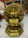  Tượng Phật Bà Thiên Thủ Thiên Nhãn (Nghìn Tay Nghìn Mắt) Bằng Đồng Vàng 
