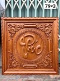  Tranh Gỗ Hương Mỹ Nghệ Khắc Chữ Phúc Cao Cấp 79cm 